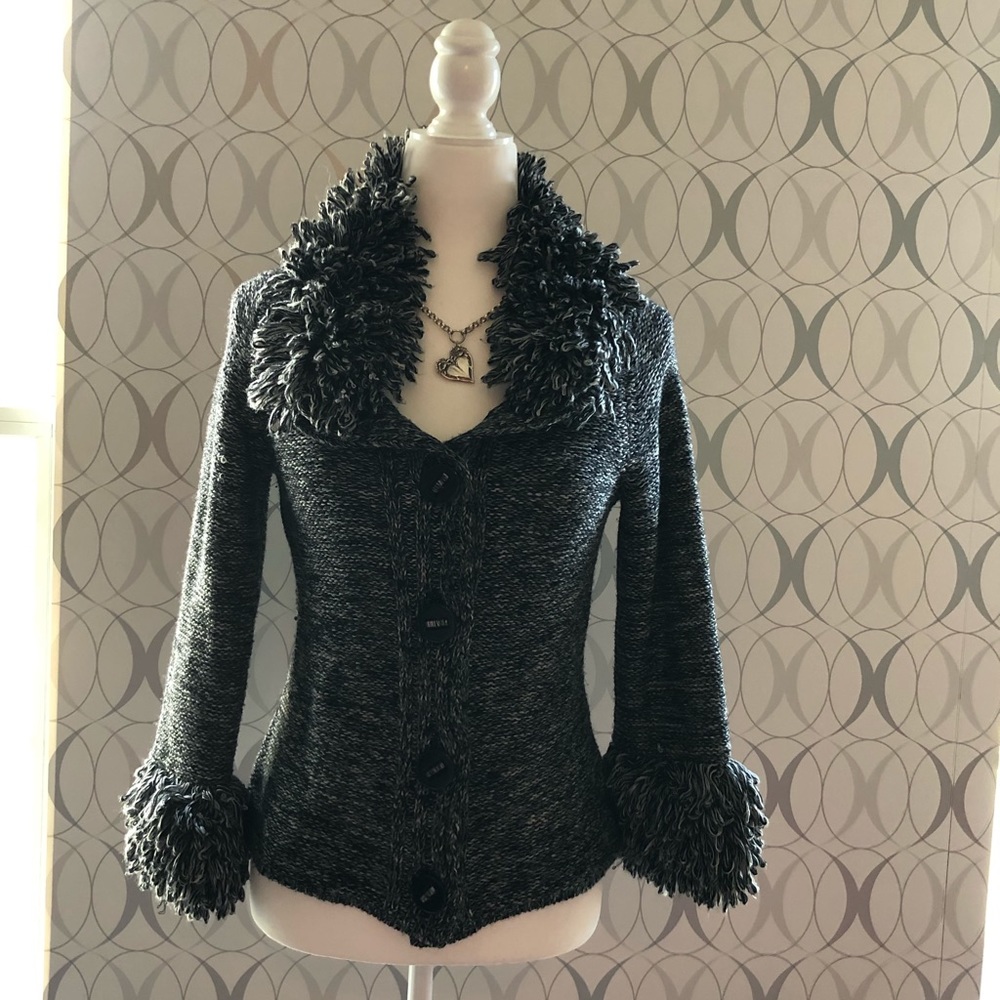 Magaschoni Black and White Sweater cardigan
